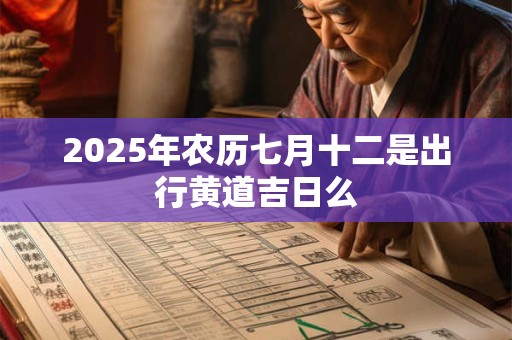 2025年农历七月十二是出行黄道吉日么