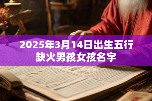 2025年3月14日出生五行缺火男孩女孩名字