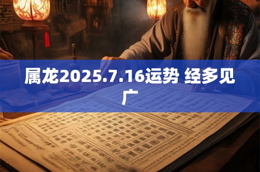 属龙2025.7.16运势 经多见广