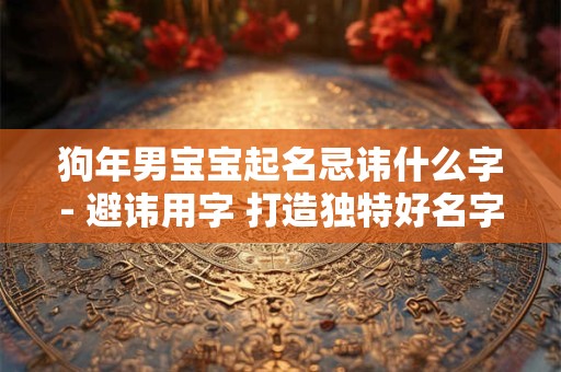 狗年男宝宝起名忌讳什么字- 避讳用字 打造独特好名字！