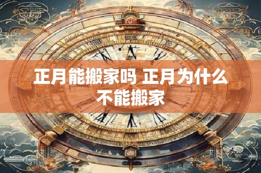 正月能搬家吗 正月为什么不能搬家 正月能搬家吗 正月为什么不能搬家