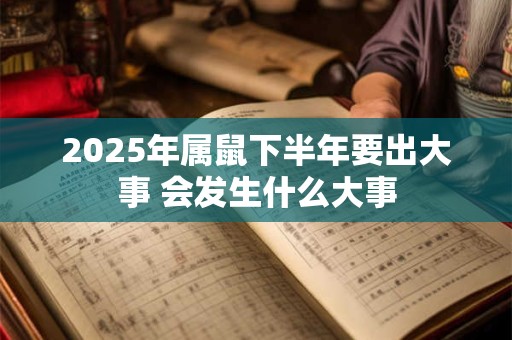 2025年属鼠下半年要出大事 会发生什么大事