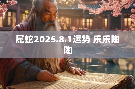 属蛇2025.8.1运势 乐乐陶陶