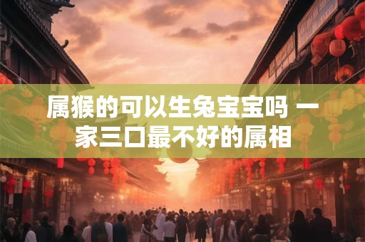属猴的可以生兔宝宝吗 一家三口最不好的属相