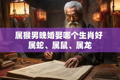 属猴男晚婚娶哪个生肖好 属蛇、属鼠、属龙