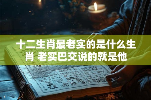 十二生肖最老实的是什么生肖 老实巴交说的就是他