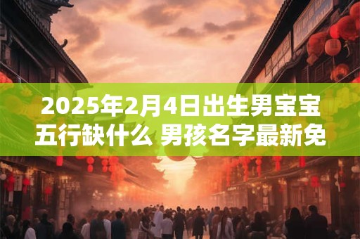 2025年2月4日出生男宝宝五行缺什么 男孩名字最新免费版