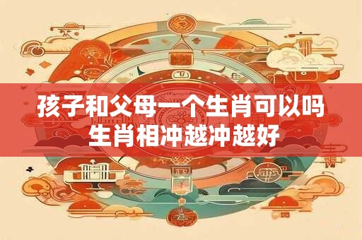 孩子和父母一个生肖可以吗 生肖相冲越冲越好