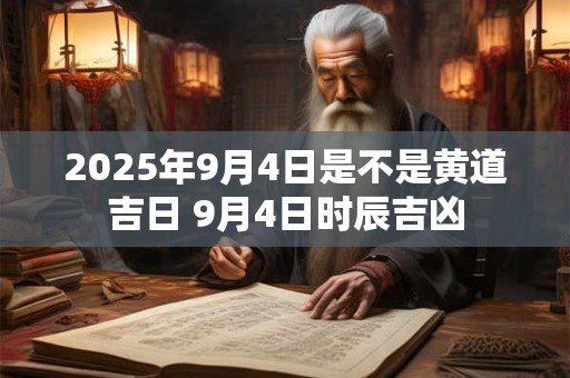 2025年9月4日是不是黄道吉日 9月4日时辰吉凶