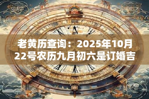老黄历查询：2025年10月22号农历九月初六是订婚吉日吗