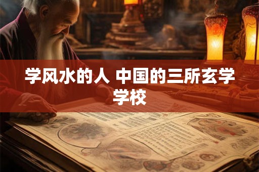 学风水的人 中国的三所玄学学校
