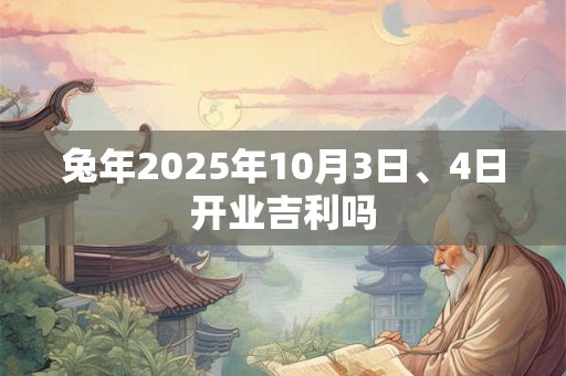 兔年2025年10月3日、4日开业吉利吗
