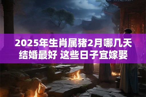 2025年生肖属猪2月哪几天结婚最好 这些日子宜嫁娶
