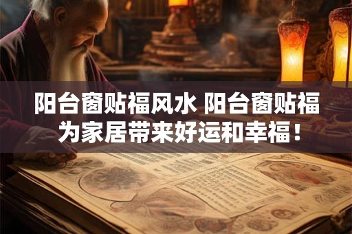 阳台窗贴福风水 阳台窗贴福 为家居带来好运和幸福！
