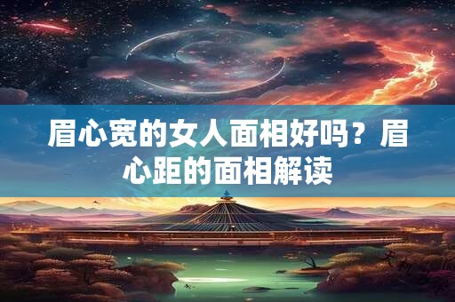 眉心宽的女人面相好吗？眉心距的面相解读