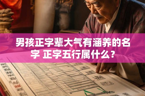 男孩正字辈大气有涵养的名字 正字五行属什么？