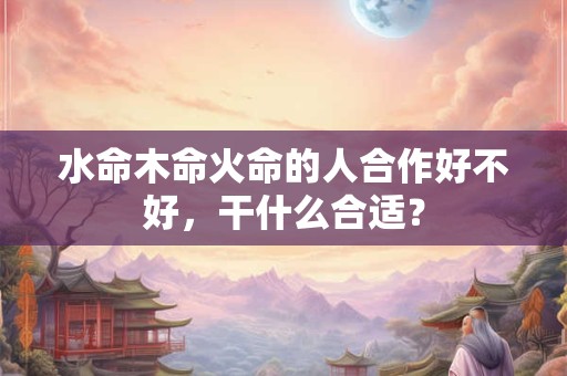 水命木命火命的人合作好不好，干什么合适？