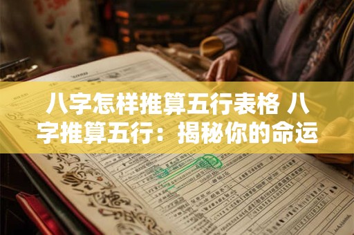 八字怎样推算五行表格 八字推算五行：揭秘你的命运密码！