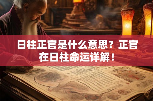 日柱正官是什么意思？正官在日柱命运详解！