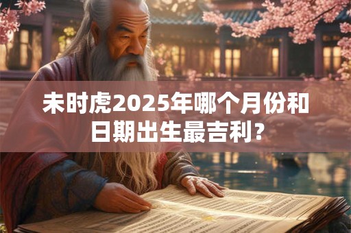 未时虎2025年哪个月份和日期出生最吉利？