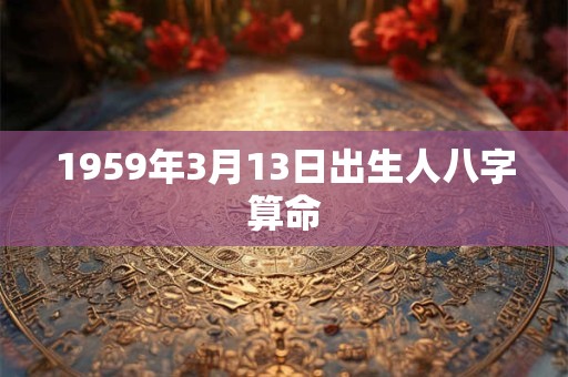1959年3月13日出生人八字算命