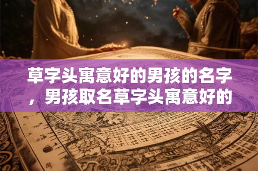 草字头寓意好的男孩的名字，男孩取名草字头寓意好的字