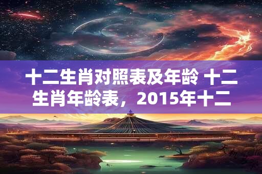 十二生肖对照表及年龄 十二生肖年龄表，2015年十二生肖年龄对照表