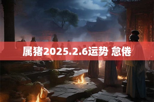 属猪2025.2.6运势 怠倦
