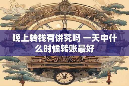 晚上转钱有讲究吗 一天中什么时候转账最好