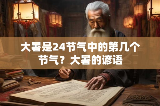 大暑是24节气中的第几个节气?大暑的谚语 大暑是24节气中的第几个节气?大暑的谚语