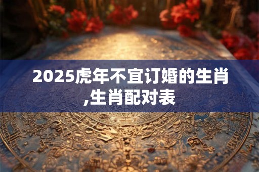 2025虎年不宜订婚的生肖,生肖配对表