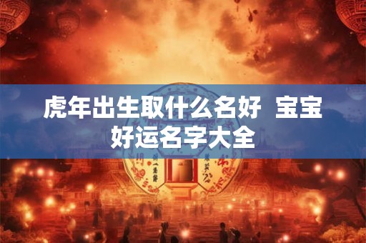 虎年出生取什么名好  宝宝好运名字大全