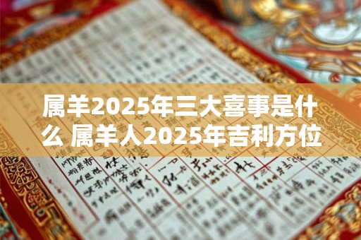 属羊2025年三大喜事是什么 属羊人2025年吉利方位