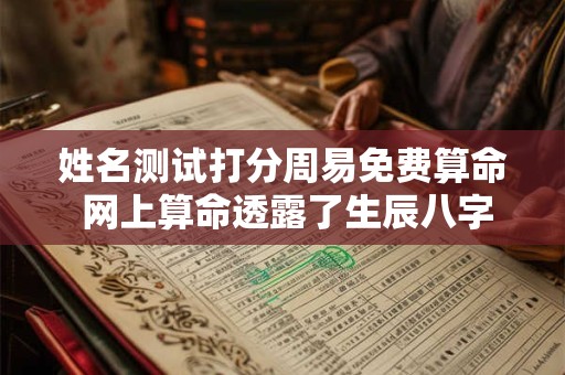 姓名测试打分周易免费算命 网上算命透露了生辰八字