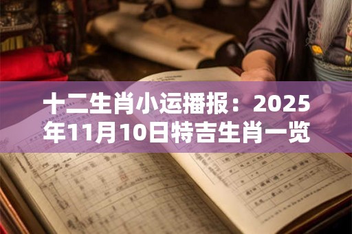 十二生肖小运播报:2025年11月10日特吉生肖一览表 十二生肖小运播报:2025年11月10日特吉生肖一览表
