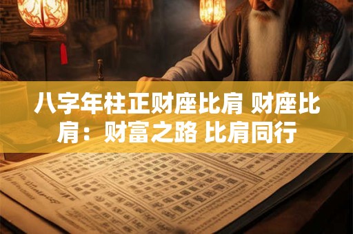 八字年柱正财座比肩 财座比肩：财富之路 比肩同行
