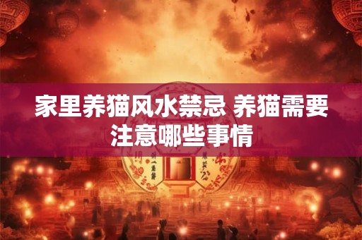 家里养猫风水禁忌 养猫需要注意哪些事情