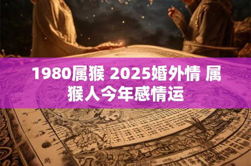 1980属猴 2025婚外情 属猴人今年感情运
