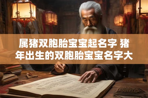 属猪双胞胎宝宝起名字 猪年出生的双胞胎宝宝名字大全