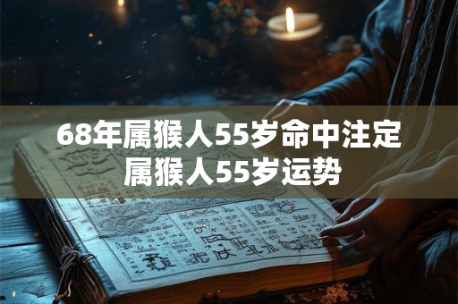 68年属猴人55岁命中注定 属猴人55岁运势