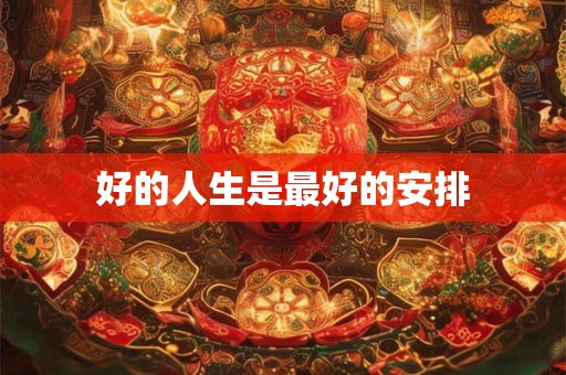 好的人生是最好的安排