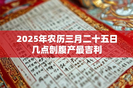 2025年农历三月二十五日几点剖腹产最吉利