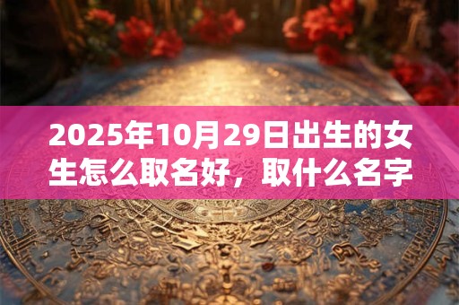 2025年10月29日出生的女生怎么取名好，取什么名字好？