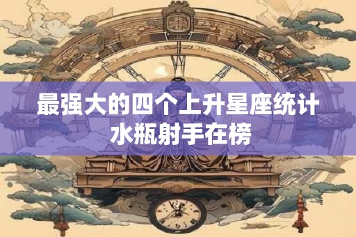 最强大的四个上升星座统计 水瓶射手在榜 最强大的四个上升星座统计 水瓶射手在榜