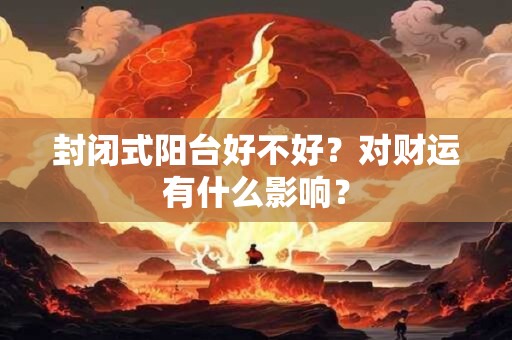 封闭式阳台好不好？对财运有什么影响？