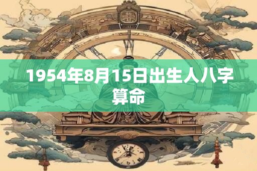 1954年8月15日出生人八字算命
