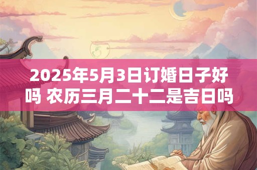 2025年5月3日订婚日子好吗 农历三月二十二是吉日吗