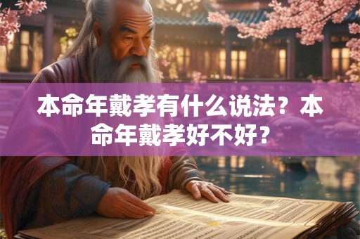 本命年戴孝有什么说法？本命年戴孝好不好？