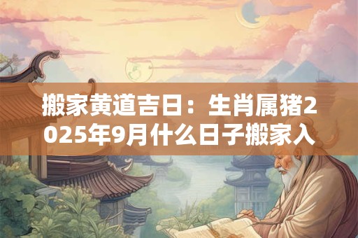 搬家黄道吉日：生肖属猪2025年9月什么日子搬家入宅好