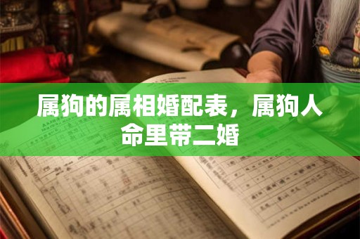 属狗的属相婚配表，属狗人命里带二婚